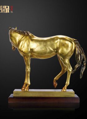 礼品铜马摆件结婚工艺创意桌面客厅乔迁开业铜马摆件家居装饰艺术