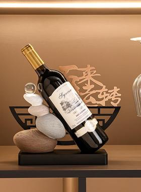 时来运转红酒架摆件酒柜电视柜轻奢高档红酒托杯家居餐边柜装饰品