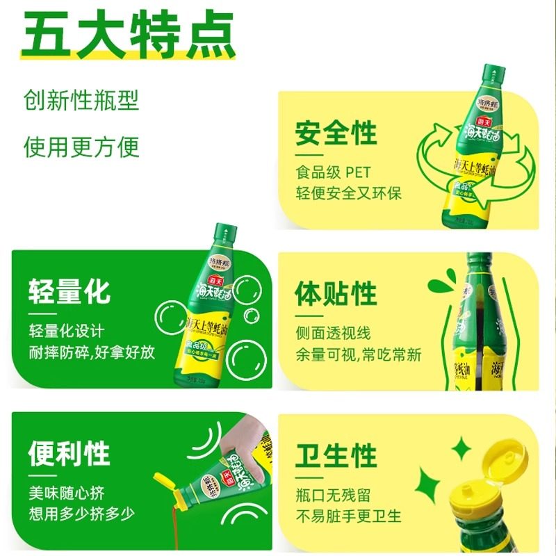 海天上等蚝油700g挤挤装*12瓶整箱火锅蘸料炒菜炖煮提鲜烧烤调味