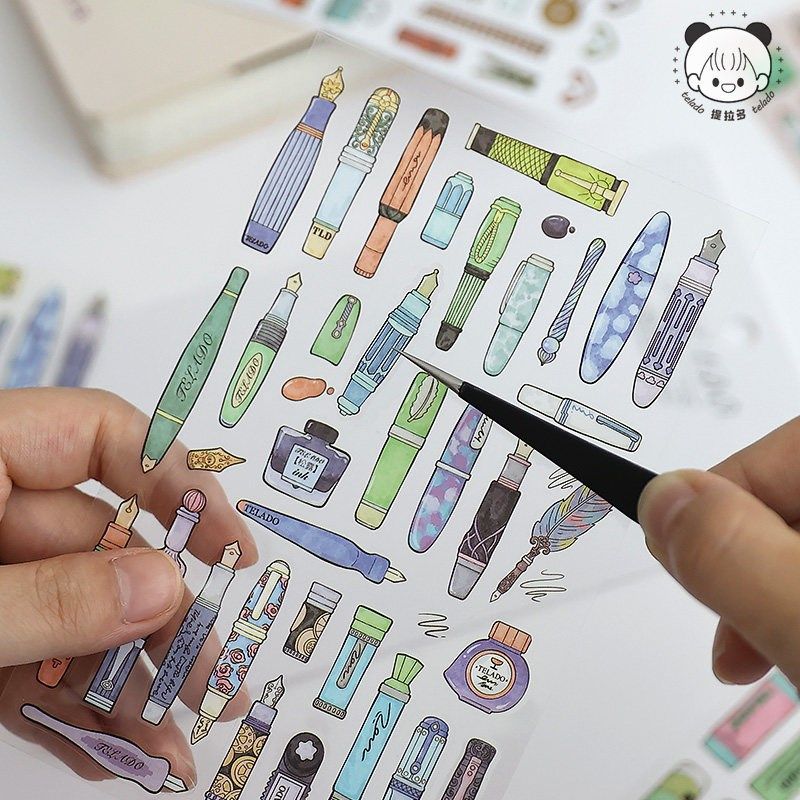 提拉多文具贴纸可爱手账贴纸女孩儿童贴纸铅笔橡皮钢笔安静书diy,淘宝优惠券,粉丝福利购,淘宝优惠卷