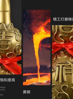 聚善缘开口铜葫芦摆件新房搬家家居葫芦小号招财客厅办公室装饰品