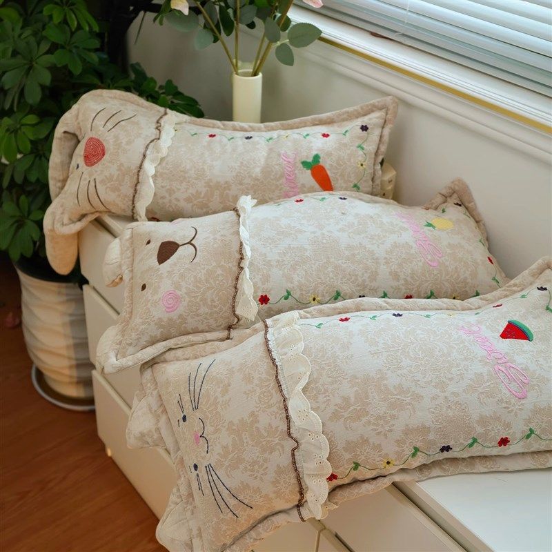 A类母婴纯棉双层纱幼儿园卡通枕侧睡枕枕荞麦壳枕防侧翻安抚可拆,淘宝优惠券,粉丝福利购,淘宝优惠卷