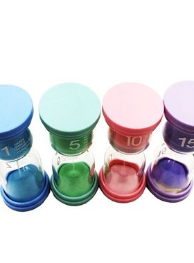 新款时间沙漏计时器一套儿童防摔塑料流沙瓶半个小时的15分钟十分