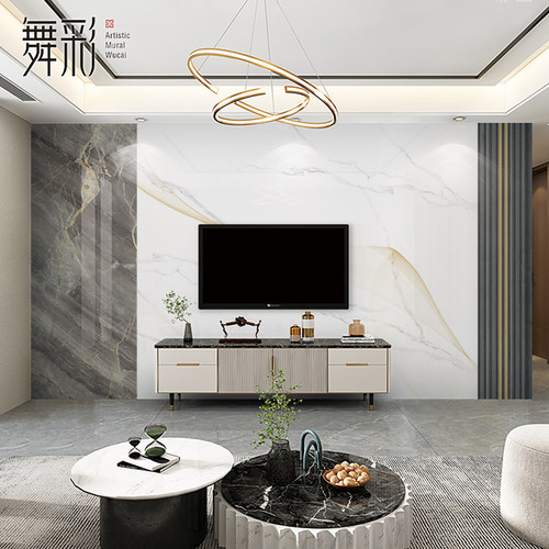 客厅大理石纹墙纸电视背景墙壁布沙发影视墙壁纸卧室墙布2025新款 - 图0