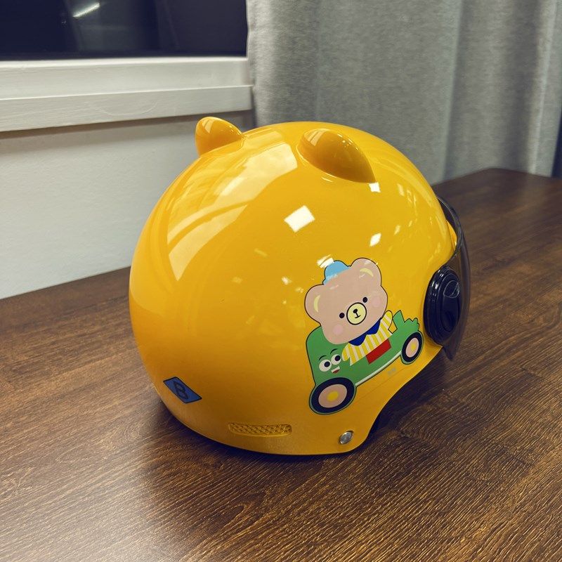 国标儿童电动车头盔可爱耳朵电动车安全帽4-12岁电动车半盔夏季款,淘宝优惠券,粉丝福利购,淘宝优惠卷