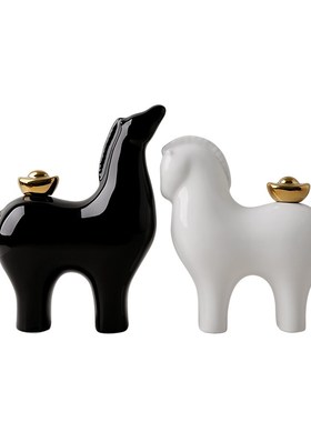 马上有钱摆件现代简约客厅装饰玄关酒柜家居桌面饰品乔迁新居礼品