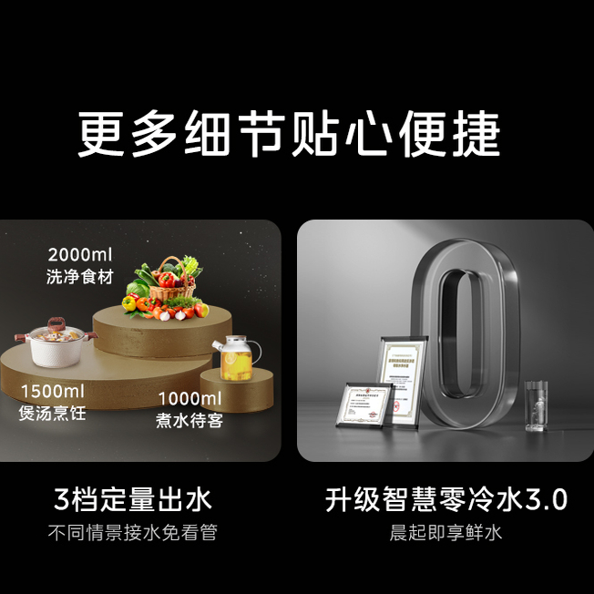 美的星河2.0净水器1200G净矿家用直饮厨房自来水0阻垢剂净水机 - 图1