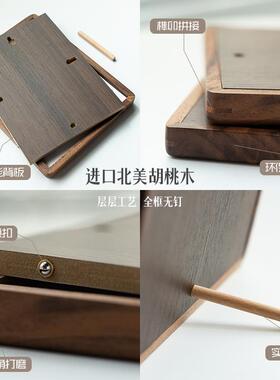 姓氏谐音梗相框榫卯新中式玄关装饰摆件离职礼物新家乔迁新居礼品