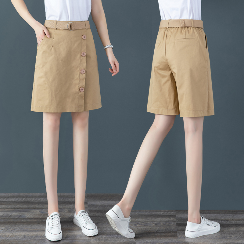 西装直筒港味夏季宽松2020潮五分裤 纤丝朵休闲裤