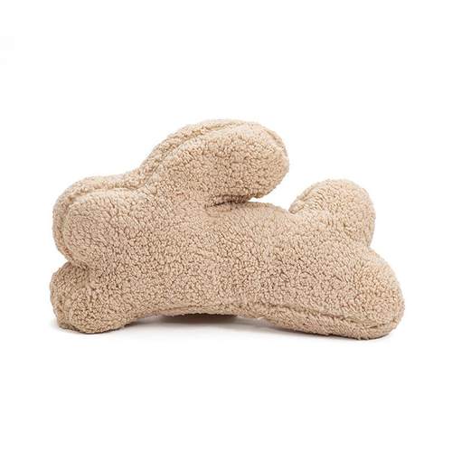 北欧轻奢高级感柔软毛绒兔子靠垫沙发舒适靠枕卧室床头靠背抱枕套 - 图3