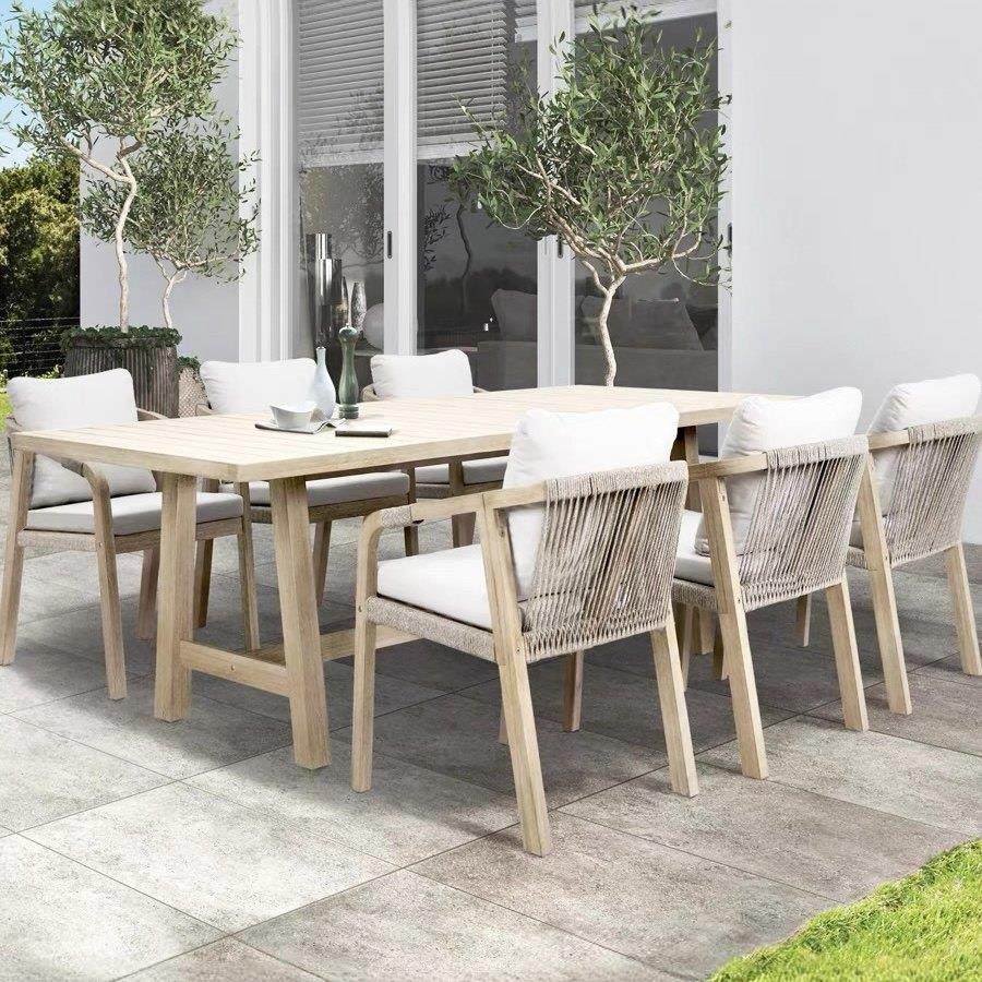 柚木户外沙发庭院花园防腐木设计师露天阳台休闲藤椅酒店家具组合,淘宝优惠券,粉丝福利购,淘宝优惠卷