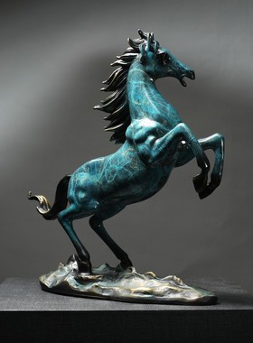 马到成功招财铜马摆件客厅酒柜老板办公室装饰品店铺公司开业礼物