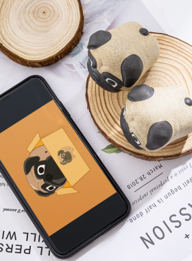 可爱卡通巴哥犬小狗闺蜜桌面摆件车载情侣精致礼物法斗柯基柴犬