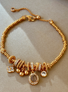 黄金店同款盘缠手链女