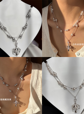 原创土星球珍珠项链女