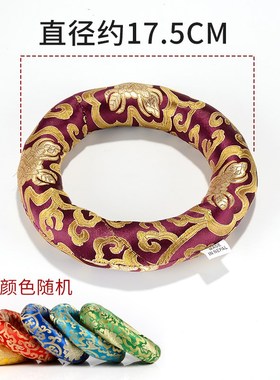 尼泊尔手工刺绣i颂钵钵垫音钵垫圈满月钵配套垫子棉布木鱼垫