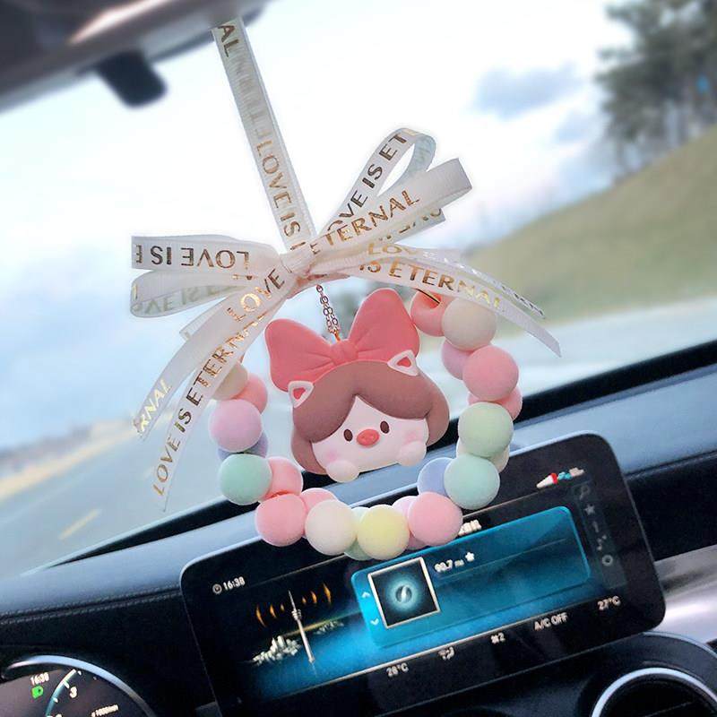 汽车挂件猪猪可爱车载挂饰高级感吉祥物车内后视镜吊饰平安符香薰,淘宝优惠券,粉丝福利购,淘宝优惠卷