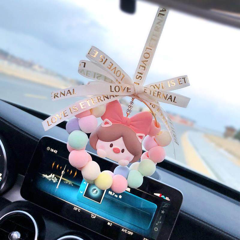 汽车挂件猪猪可爱车载挂饰高级感吉祥物车内后视镜吊饰平安符香薰,淘宝优惠券,粉丝福利购,淘宝优惠卷