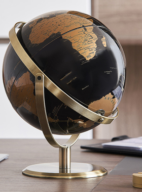 现代轻奢地球仪办公室q摆件领导高档酒柜书房桌面创意客厅家居饰