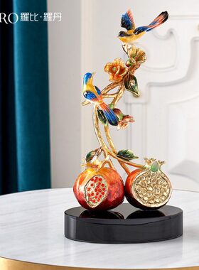 珐琅丹工艺彩办公室摆件电视柜罗客厅装饰摆件罗家居饰品创意比