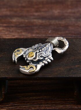 饰品男女士创意礼品蝎子挂件忿怒莲师银饰25S9焰个性挂饰铁吊坠火