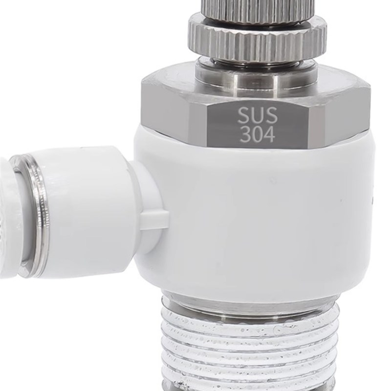 亚德客304不锈钢气管k接头气缸节流阀  PSL801A-S PSL802A 03 04B - 图3