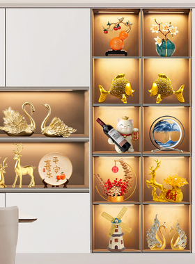 轻奢高档客厅酒柜装饰q品摆件家居电视餐柜新中式高端大气上档次