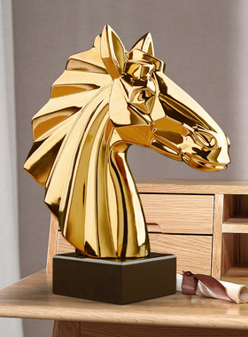 酒柜装饰品摆件电视柜新中式小摆设工艺J品家居饰品马玄关客厅摆