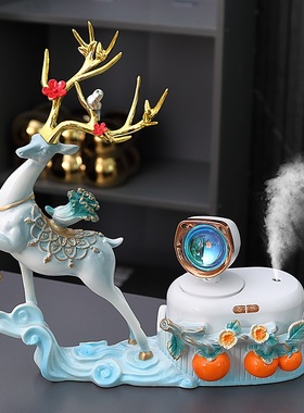 大雾量空气加湿器小型迷你usb充电孕妇婴L儿办公室桌面招财鹿摆件