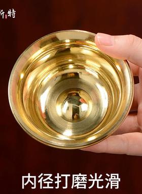 藏式供水碗 家用铜碗家居用品铜供水杯供水杯 家用七供圣水杯贡杯