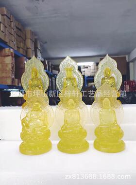 金色地藏王摆件白色地藏王菩萨佛像寺庙居家供奉客厅