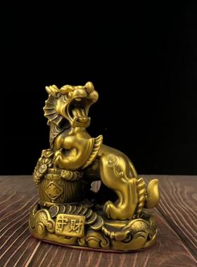 纯铜貔貅招财摆件聚宝盆路冲壁刀客厅书房玄关偏财炒股办公室