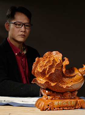 花梨实木质雕刻白菜摆件家居装饰工艺礼品摆饰摆设客厅玄关店铺开