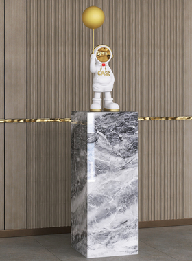 现轻奢客厅玄关落地岩板摆件底座展示台电视柜旁装饰艺术品摆台