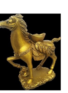 黄铜马上有钱马上元宝马上发财 招财旺财事业铜马家居摆件