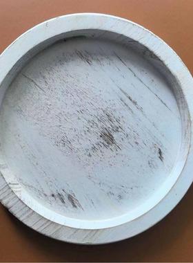 木质托盘斜边现货实木制托盘文艺装饰摆件烛台木盘水果零食木质收