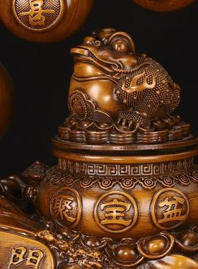 五福临门金蟾葫芦摆件招财客厅入户玄关酒柜装饰品乔迁新居礼物