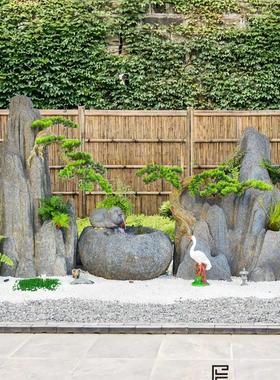 庭院流水摆件阳台小院鱼池造景户外假山石头喷泉花园景观枯山布置