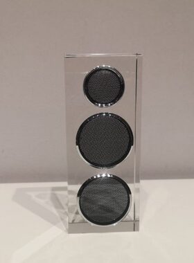 现代轻奢水晶复古收音机功放音响摆件酒店样板间客厅玄关创意装饰