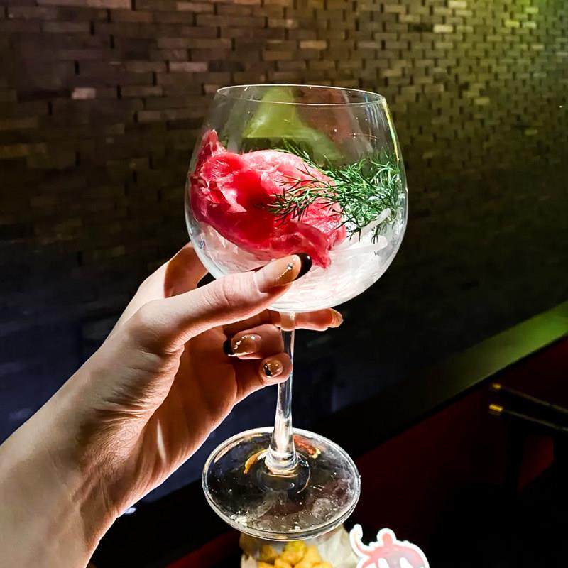 高脚玻璃水晶杯创意韩式烤肉套装盘子网红和牛玻璃杯特色日料餐具,淘宝优惠券,粉丝福利购,淘宝优惠卷