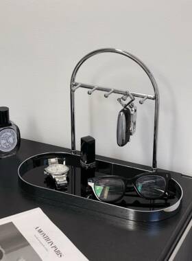 入户玄关进门口挂钥匙收纳置物架鞋柜摆件桌面首饰戒指杂物收纳盒