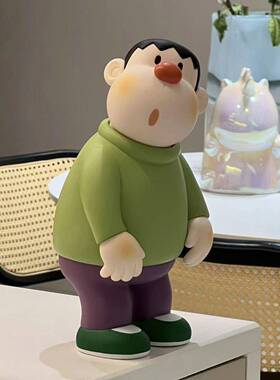胖虎落地大摆件客厅家居桌面小摆件玄关电视柜酒柜装饰品潮玩手办