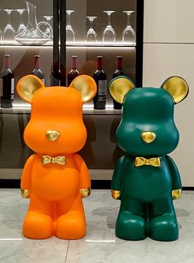 新款落地暴力熊家居摆件 树脂工艺品可爱熊存钱罐创意礼品 储蓄罐