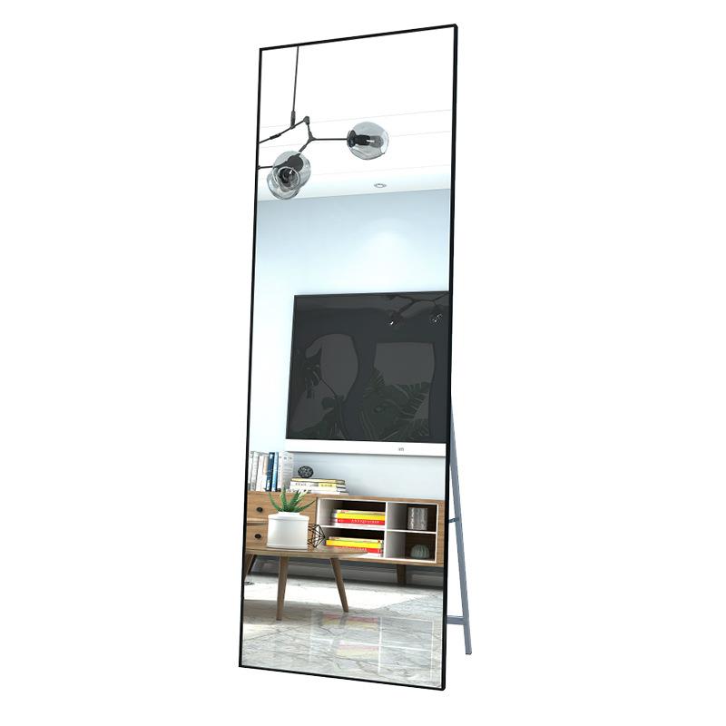 铝合金全身镜子穿衣镜防爆落地镜服装店试衣镜家用卧室落地式 - 图3