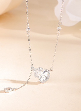 925纯银葫芦项链女高级感轻奢小众2026年新款国潮葫芦锆石锁骨链