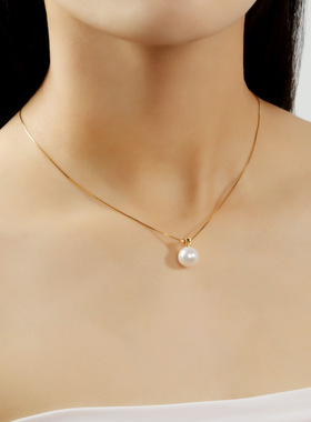 LALACHIC  925纯银珍珠小灯泡项链女小众百搭韩式轻奢高级感