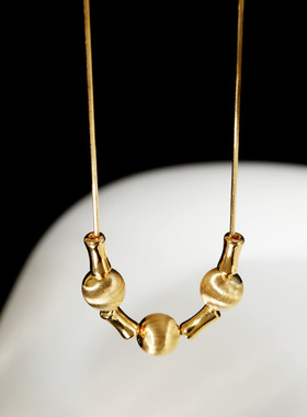 LALACHIC925纯银项链批发女猫眼球蛇骨链高级感小众设计ins风气质