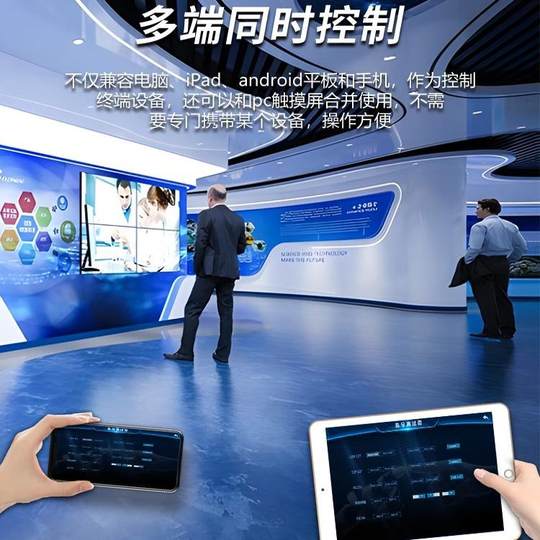 Exhibition hall and exhibition hall intelligent management central control system software central control host multimedia multi-screen central control system