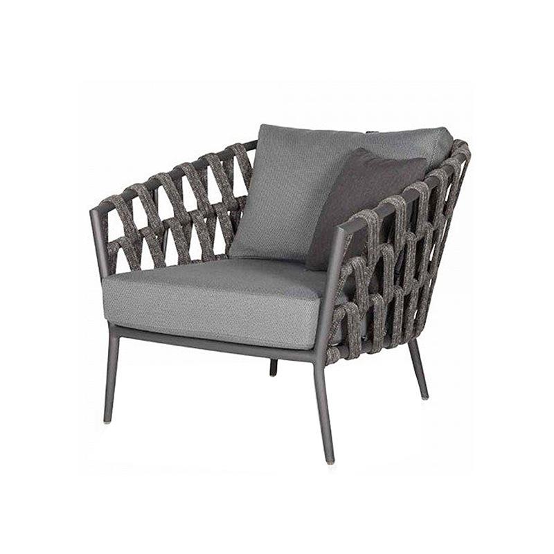 织带户外藤椅酒店咖啡厅绳编沙发洽谈创意休闲沙发组合家具 - 图3