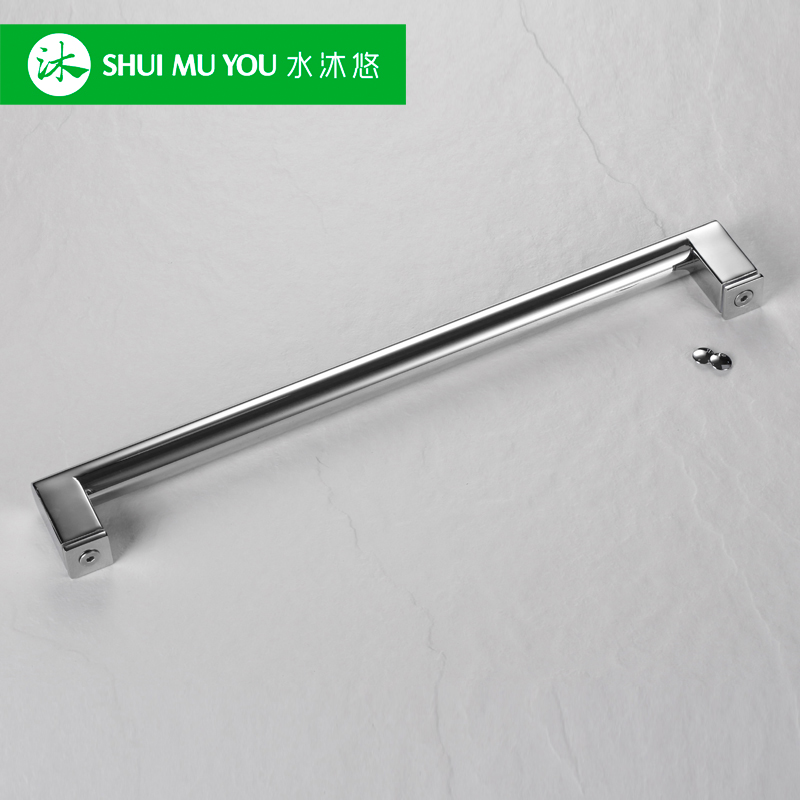 水沐悠高端木门不锈钢淋浴房玻璃互移门拉手把手订做哑黑拉丝定制 - 图1